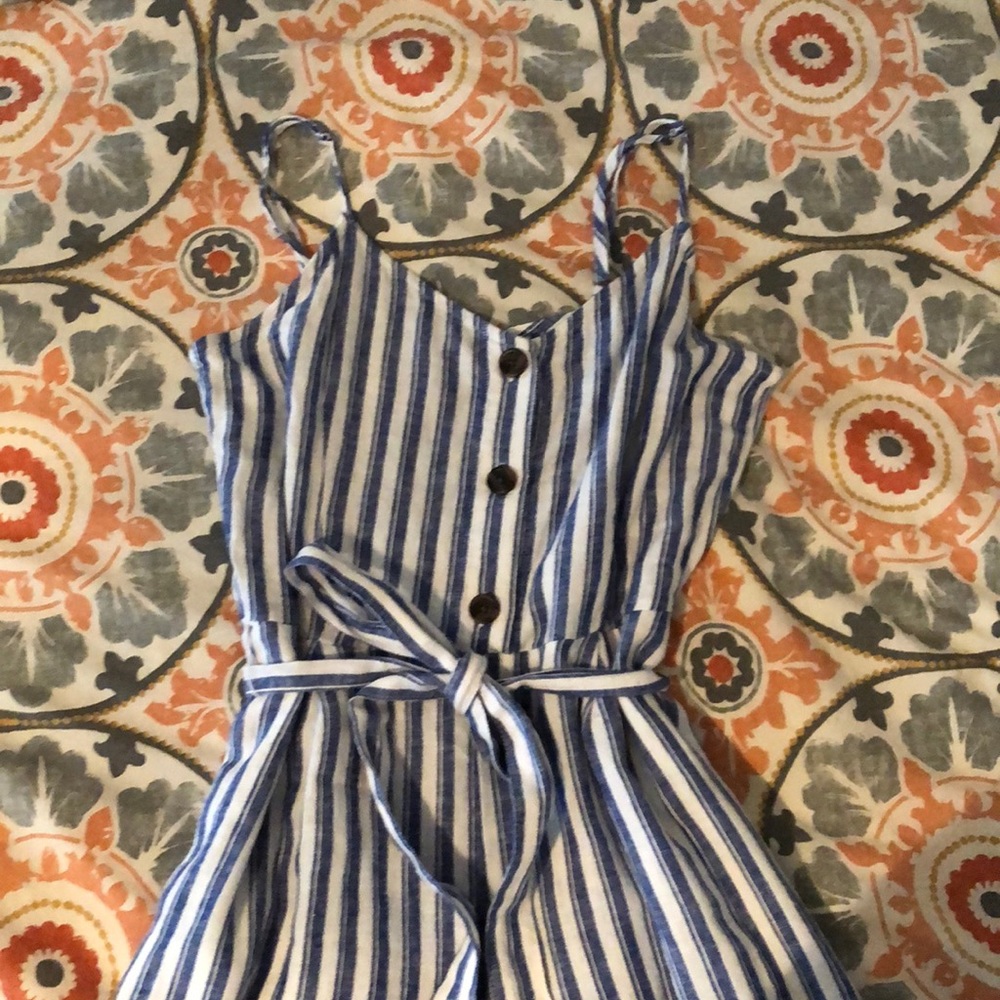 Gap wide leg linen jumpsuit